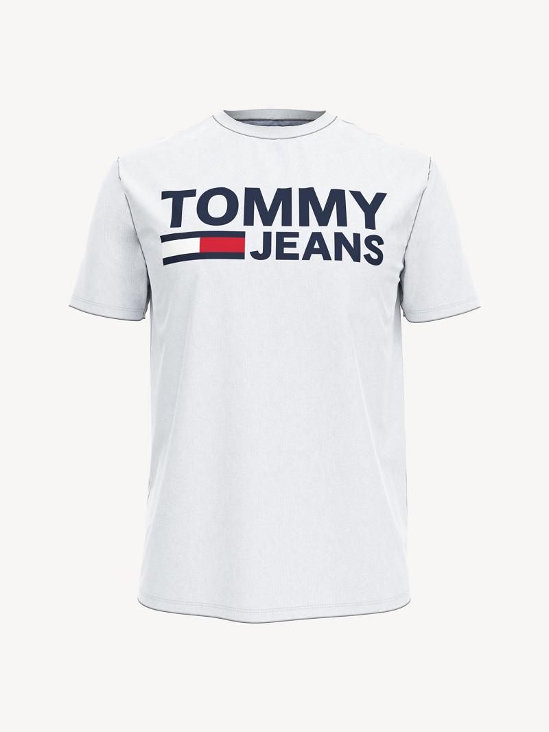 Férfi Tommy Hilfiger Lockup Póló Fehér | HU 833SGL